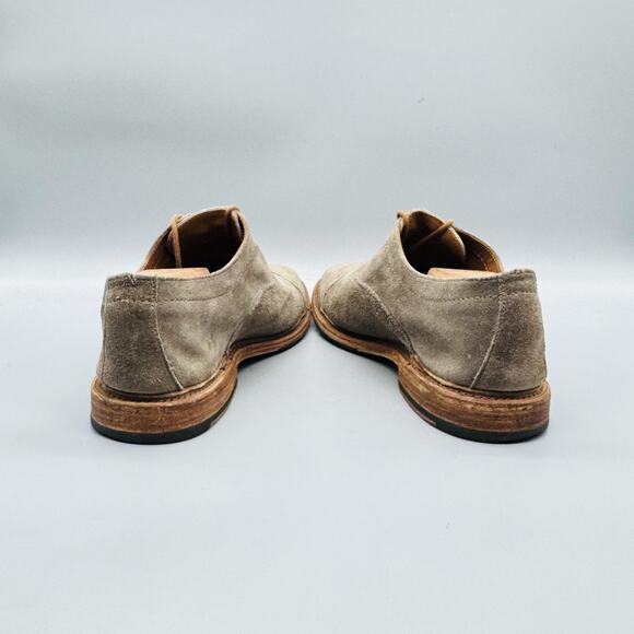 Frye Shoes Mens 10 Brown Suede Cap Toe Oxford Dress Slip On Casual Comfort main image 4